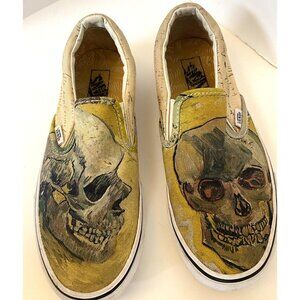 VANS x Vincent Van Gogh Museum Amsterdam Skulls Slip-On Shoes Men 7/Women 8.5